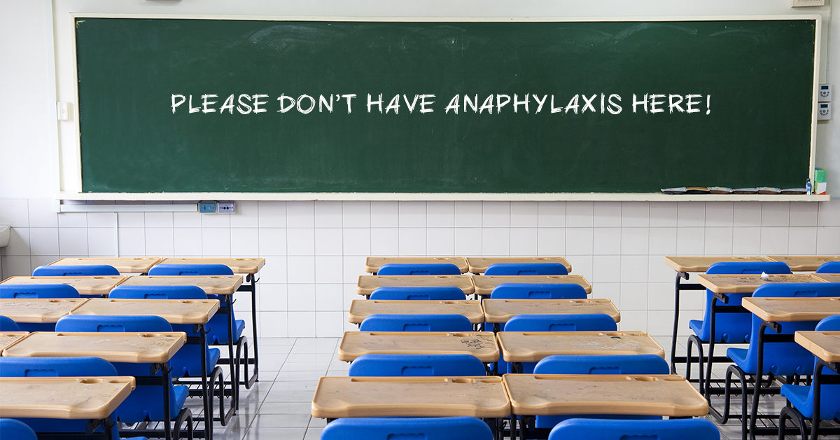 Don't have anaphylaxis here!