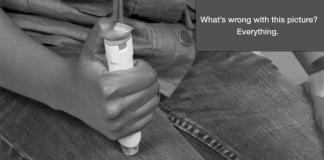 INCORRECT Application of an EpiPen!