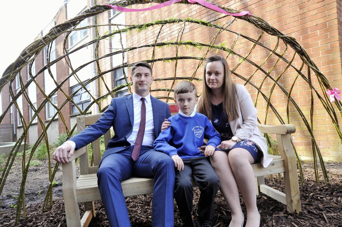 Megan's Family in Memorial Garden