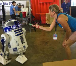 Colleen and Fan at Maker Faire