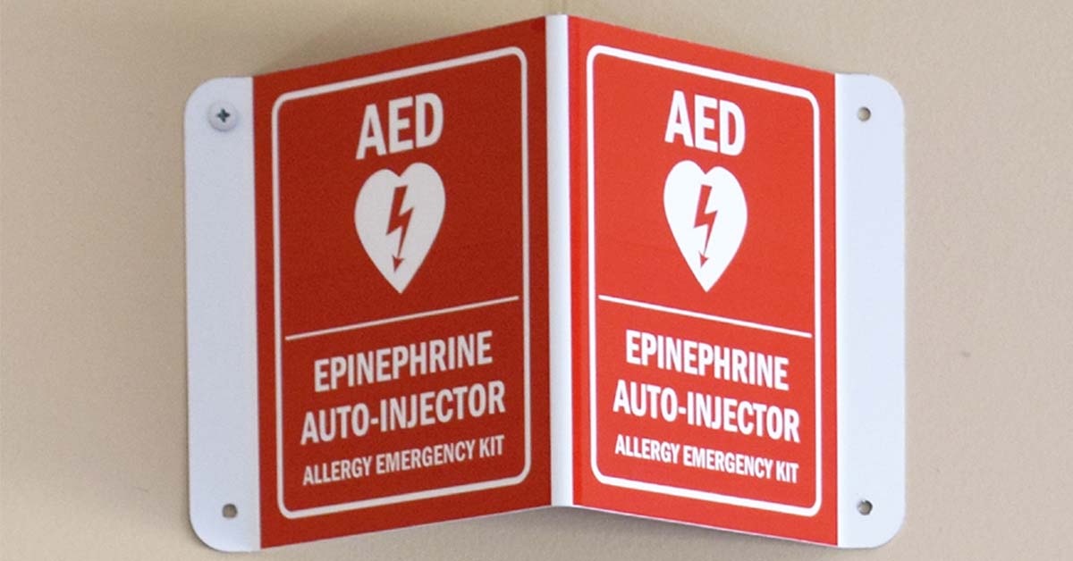 Emergency Epinephrine Sign