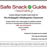 Sample Custom Safe Snack Guide