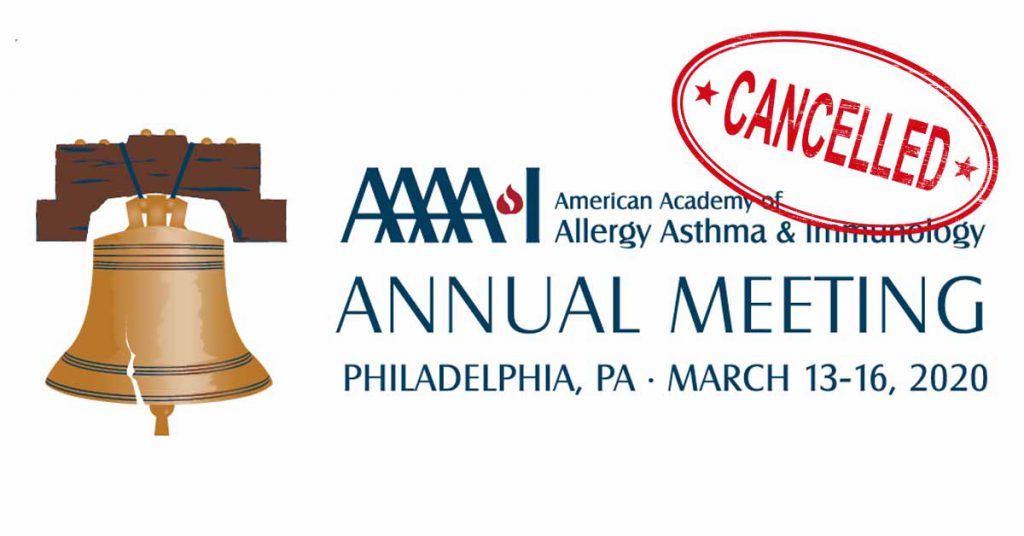 AAAAI Cancels 2020 Annual Meeting