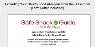 Excluding Your Child's Food allergens from the Classroom