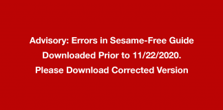 Advisory - Sesame Free Guide