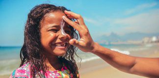 Applying Sunscreen on Child