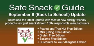 Safe Snack Guide and Allergence Updates!