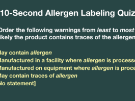 10-Second Allergen Labeling Quiz