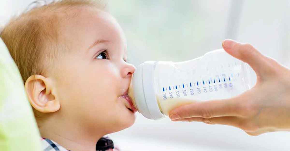 Toddler Drinking Milk