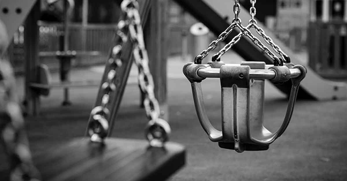 Stock photo of empty swing