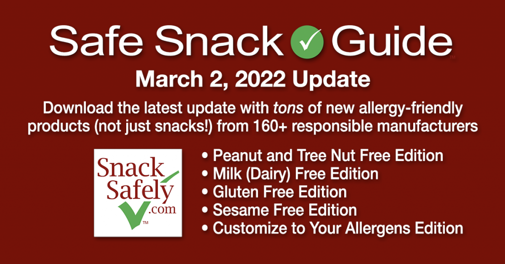 Update to Safe Snack Guides and Allergence!