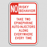 No Risky Behavior Sign