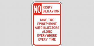 No Risky Behavior Sign