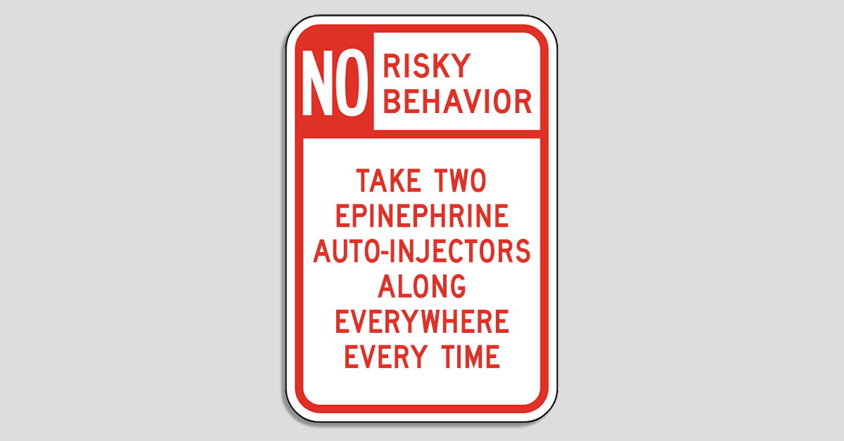No Risky Behavior Sign