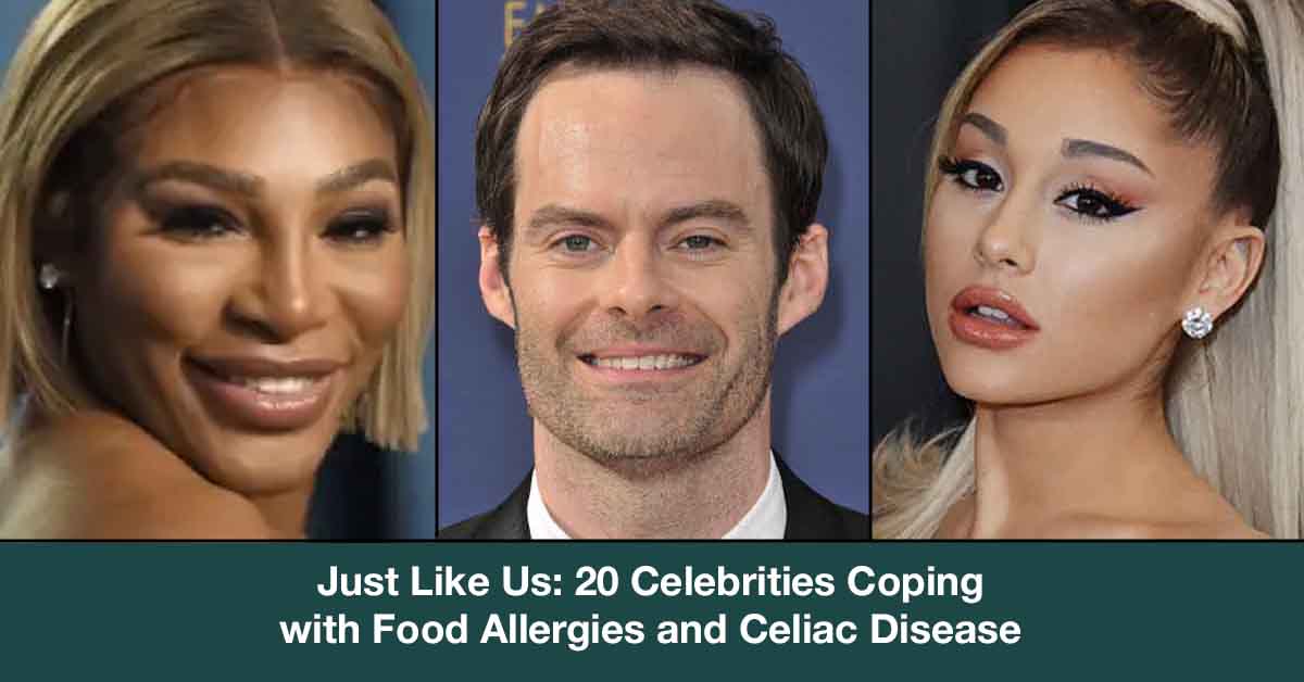 Celebrities with food allergies and celiac disease