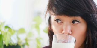 Woman Drinking Milk