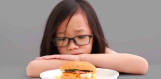 Girl Stressed Over Food