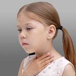 Girl Rubbing Throat