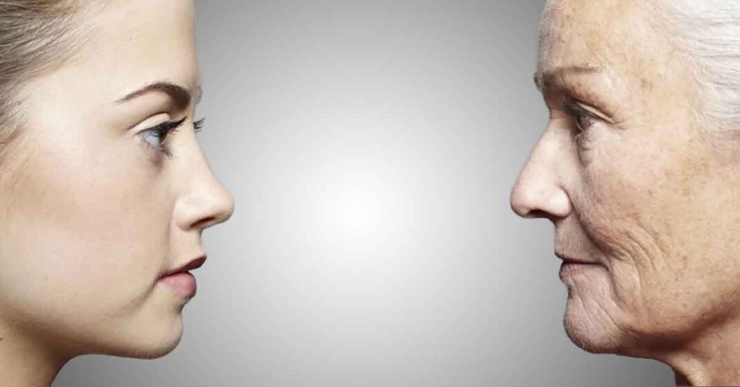 Old and Young Women Face to Face