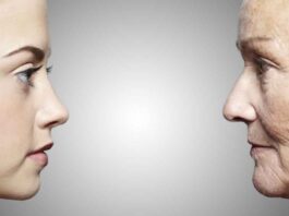 Old and Young Women Face to Face