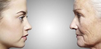 Old and Young Women Face to Face