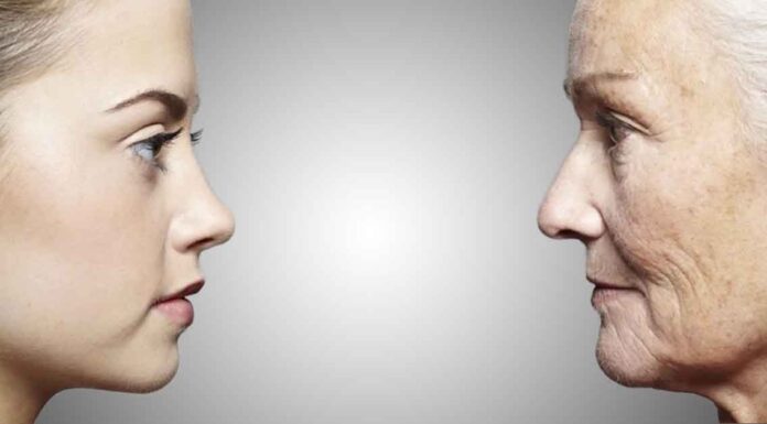 Old and Young Women Face to Face