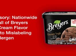 Breyers Chocolate Truffle Tub Recall