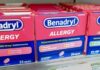 Benadryl on Store Shelf
