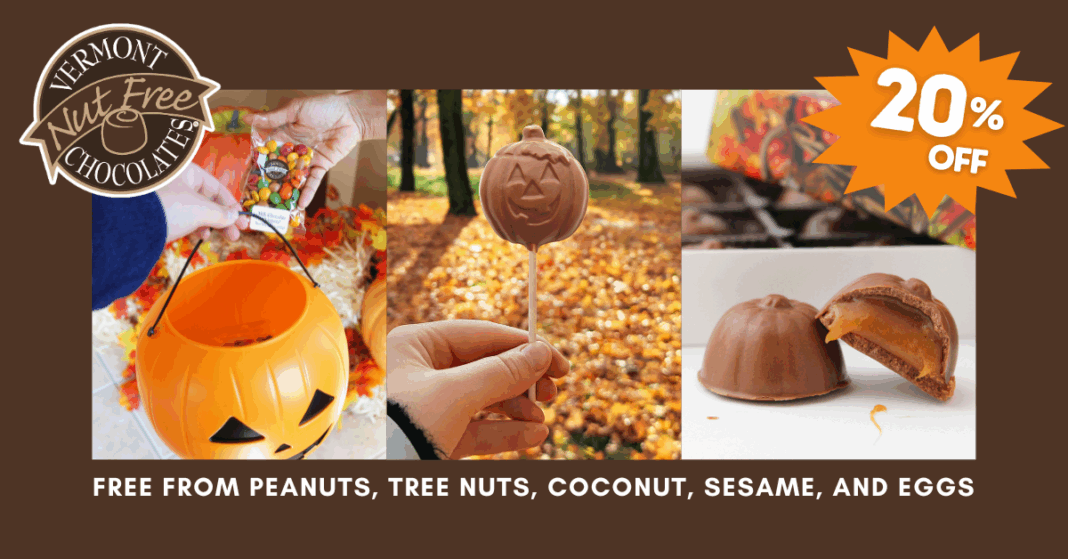 Vermont Nut Free Chocolates: Safe & Sweet Halloween Treats – 20% Off