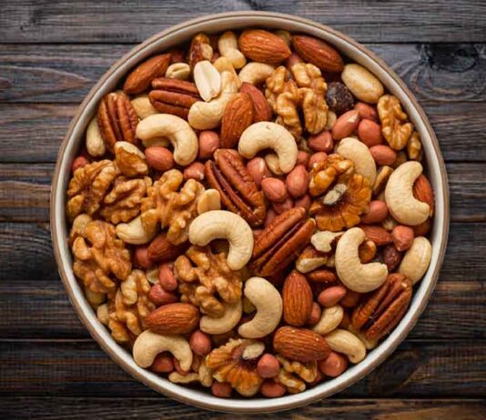 AI-Generated Bowl of Peanuts and Tree Nuts