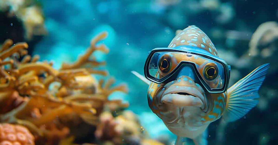 Fish Wearing Goggles - AI-Generated