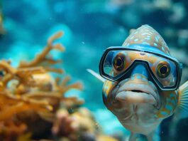 Fish Wearing Goggles - AI-Generated