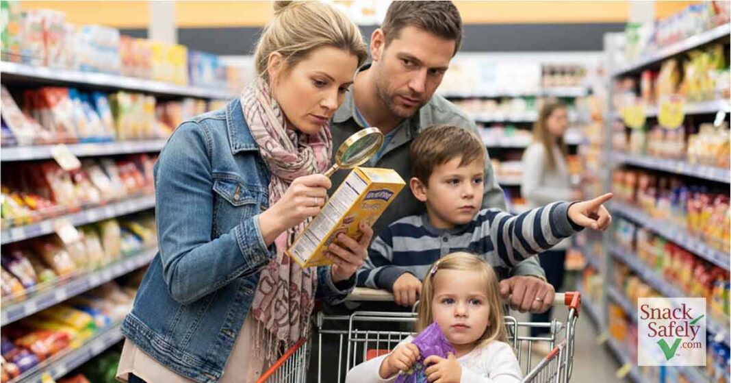 Food Allergy Family Grocery Shopping - AI-Generated