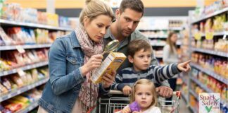 Food Allergy Family Grocery Shopping - AI-Generated