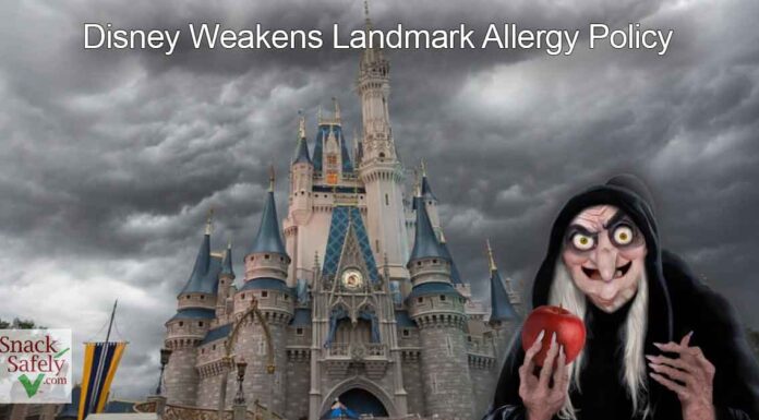Disney Weakens Landmark Allergy Policy