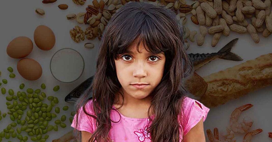 Sad Girl and Multiple Food Allergens