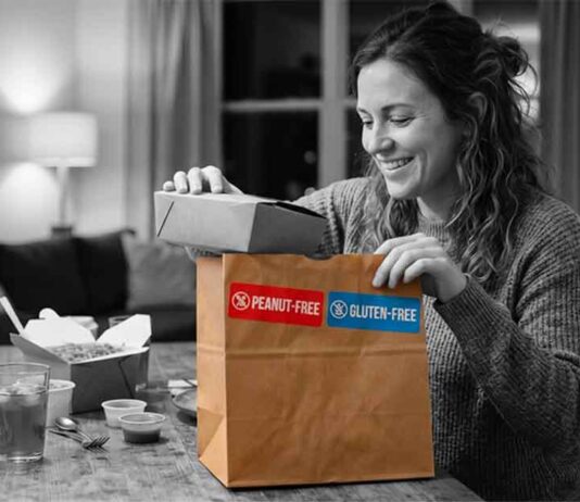Takeout with Allergen and Gluten Labeling