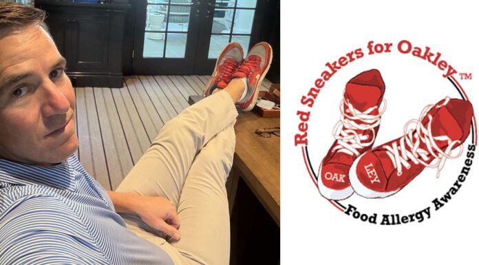 Eli Manning Honors Oakley Debbs with Food Allergy Awareness Campaign Eli's Red Sneakers Message