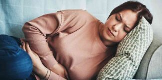 Woman with Stomach Pain