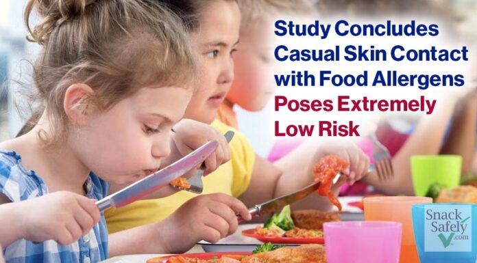 Study Concludes Casual Skin Contact With Food Allergens Poses Extremely Low Risk Allergen Contact