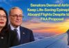 Senators Demand Airlines Keep Life-Saving Epinephrine Aboard Flights Despite Idiotic FAA Proposal Duckworth Schumer Epinephrine - AI-Generated
