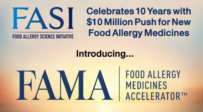 FASI Celebrates 10 Years with $10 Million Push for New Food Allergy Medicines FAMA Introduction