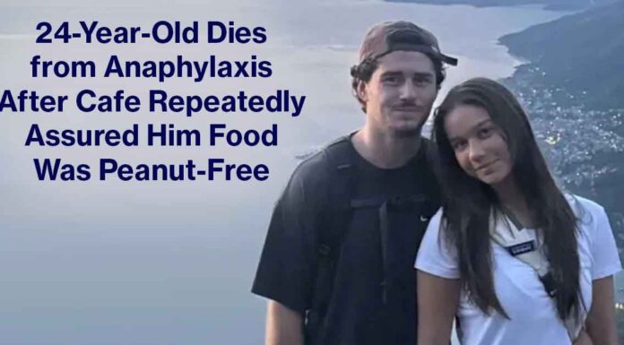 24-Year-Old Dies from Anaphylaxis After Café Repeatedly Assured Him Food Was Peanut-Free Harry Kitto and Girlfriend
